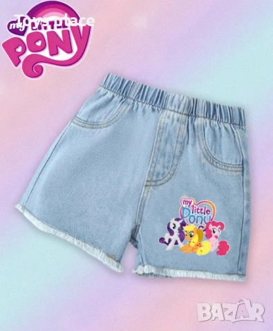 5/6г My little pony страхотно лятно комплектче блузка с къси дънкови гащи Ново , снимка 2 - Детски комплекти - 54346623