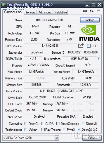 Видео карта NVidia GeForce Chaintech 6200A 256MB GDDR2 64bit AGP, снимка 8 - Видеокарти - 36843114