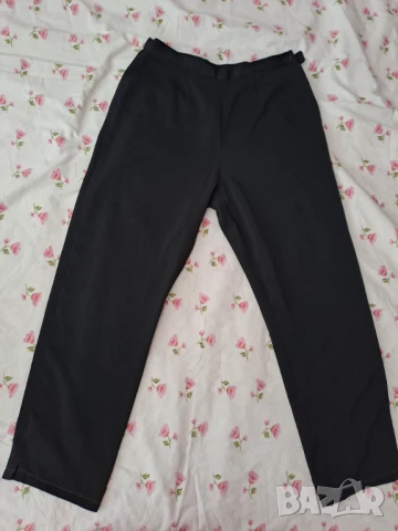 Дамски черен панталон по-широк, снимка 5 - Панталони - 50950915