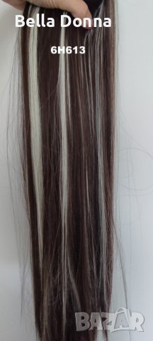 Висококачествени екстеншъни/удължения за коса от изкуствен косъм, снимка 18 - Аксесоари за коса - 17505739