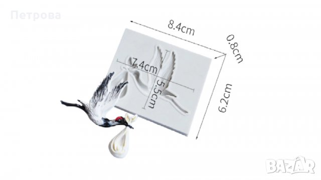 Силиконов молд – Щъркел с вързопче, снимка 2 - Форми - 31999757