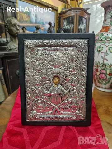 Прекрасна православна сребърна икона със сертификат 