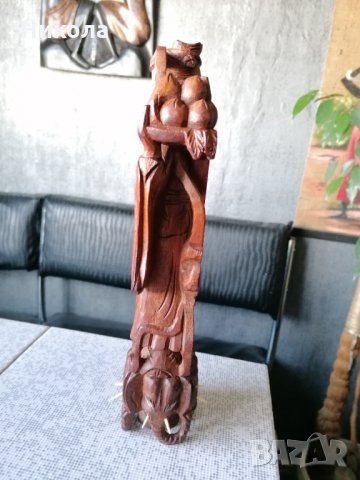 Индийска дървена пластика, снимка 5 - Статуетки - 31695976