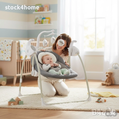Люлка за бебе Zizito Hana, Електрическа, Дистанционно управление, 8-степенен режим на люлеене, снимка 9 - Детски люлки - 52244207