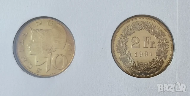 Макси нумисбриф Съвместна емисия Австрия - Швейцария 1992 г., снимка 3 - Нумизматика и бонистика - 51261402