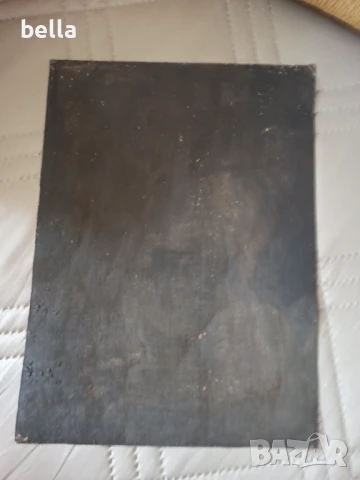 Стара творба- икона, масло върху платно,детайлно майсторско изпълнение , снимка 6 - Антикварни и старинни предмети - 50927913