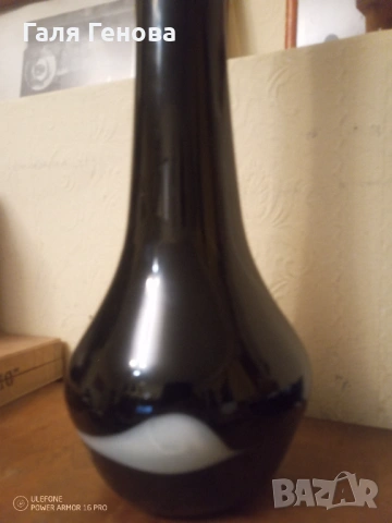 Ваза синьо духано стъкло, снимка 4 - Вази - 54059226