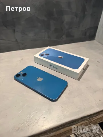 КАТО НОВ Iphone 13 Blue 128 GB, снимка 3 - Apple iPhone - 56132702