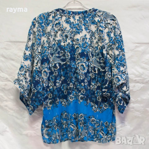 Desigual дамска блуза флорален принт вискоза с ламе, снимка 4 - Туники - 51730416