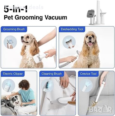 Нов Професионален Вакуум за Домашни Любимци Почистване на косми Подстригване куче котка, снимка 4 - Друга електроника - 42879038