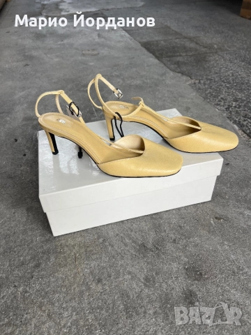 Обувки без пета ZARA с кожена каишка