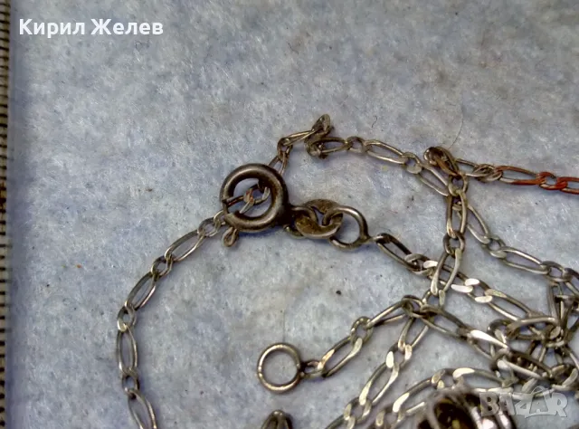 ФИНО СРЕБЪРНО ЛАНЧЕ СРЕБРО 925 с ПОСРЕБРЕНА АРТ ВИСУЛКА от БЛАГОРОДНА СТОМАНА с ИСКРЯЩ ЦИРКОН 20559, снимка 10 - Колиета, медальони, синджири - 49757308
