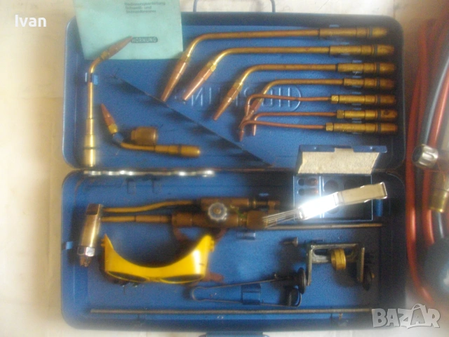 HORNUNG Старо качество НЕМСКИ комплект ГОРЕЛКИ за оксижен газо-пламъчно рязане заваряване спояване 