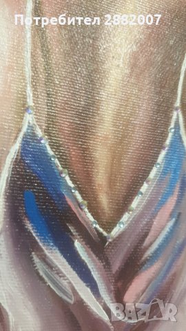 Картина - маслена живопис върху платно с дървена подрамка , снимка 3 - Картини - 30845319