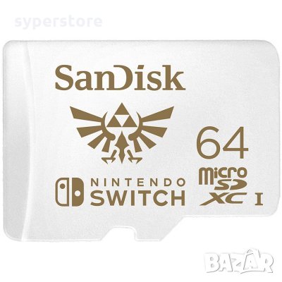 ФЛАШ КАРТА SD MICRO 64GB SANDISK SDSQXAT-064G-GNCZN, Micro SDXC, UHS-I Card for Nintendo Switc