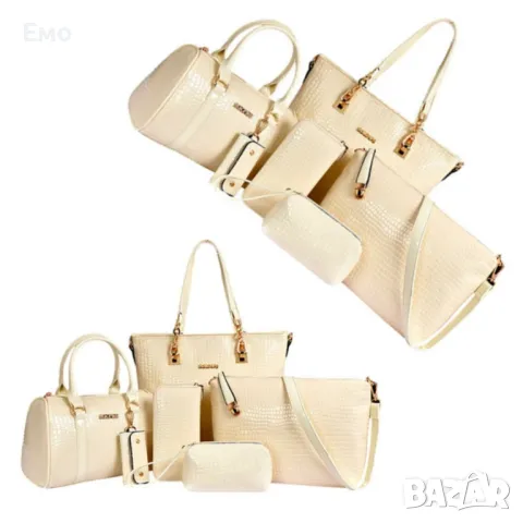Дамски - Сет от 6 Различни части, 3 Чанти, 2 Портфейла и портмоне.