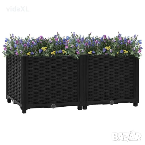 vidaXL Повдигната леха 80x40x38 см, полипропилен, снимка 2 - Саксии и кашпи - 56146615