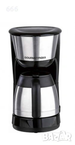 Кафемашина Gourmetmaxx с термос, перманентен филтър, 900 вата