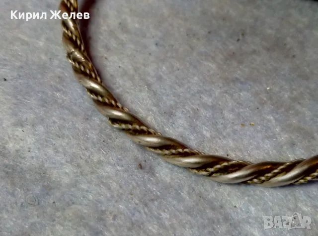 СТАРИННА СРЕБЪРНА ГРИВНА МНОГО ВИСОКА ПРОБА СРЕБРО РЕТРО АРТ ПЛЕТКА РЪЧНА МАЙСТОРСКА РАБОТА 48409, снимка 12 - Антикварни и старинни предмети - 48485615