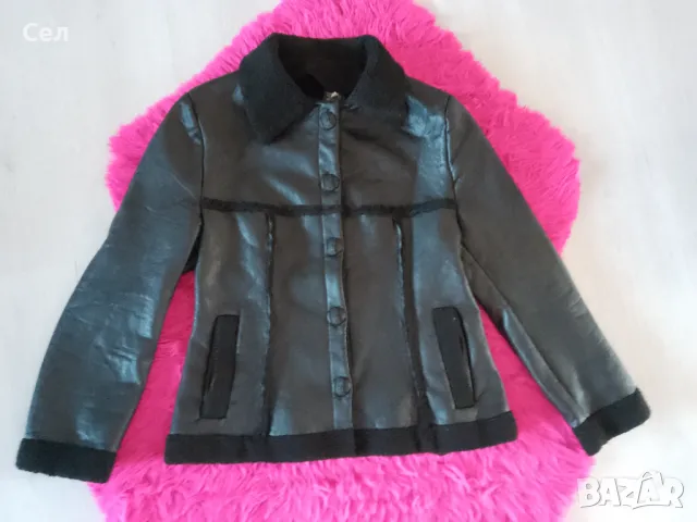 Черно кожухче М, снимка 2 - Палта, манта - 48793249