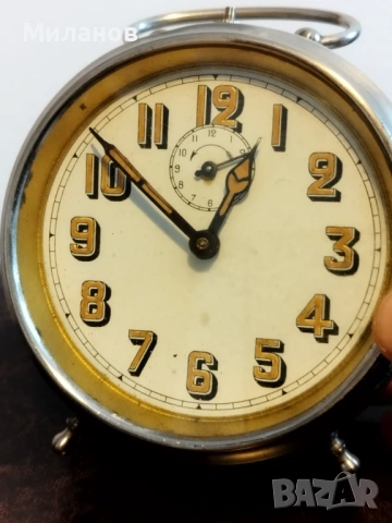 Стар френски будилник, настолен часовник, снимка 2 - Антикварни и старинни предмети - 53254177