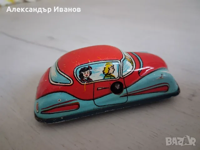 Стара ламаринена играчка,количка, снимка 2 - Колекции - 55836572