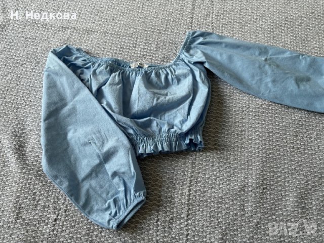 Reserved синя блуза, снимка 7 - Блузи с дълъг ръкав и пуловери - 44784054