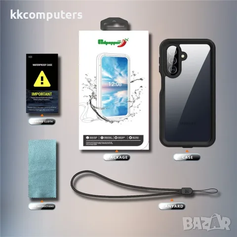 REDPEPPER A Series за Samsung Galaxy A27 5G IP68 Водоустойчив Удароустойчив PC TPU PET Калъф – Черен, снимка 12 - Калъфи, кейсове - 55852189