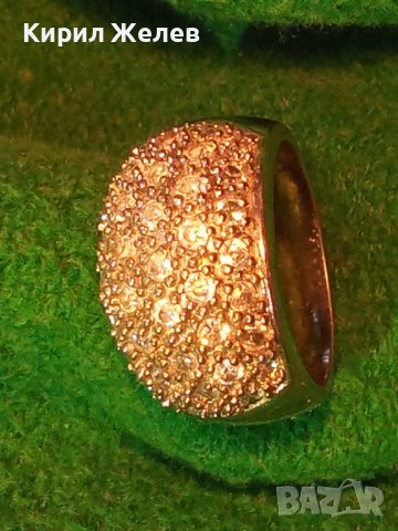 ПРЕКРАСЕН СКЪПОЦЕНЕН СРЕБЪРЕН ФЕШЪН ПРЪСТЕН СРЕБРО 925 с МНОГО ФАСЕТИРАНИ БЛЕСТЯЩИ ЦИРКОНИ 34426, снимка 17 - Пръстени - 39507258