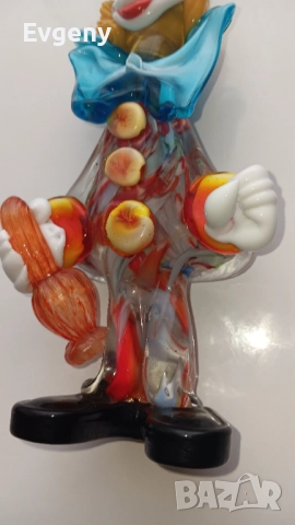 Клоун от Муранско стъкло , снимка 9 - Статуетки - 52638265