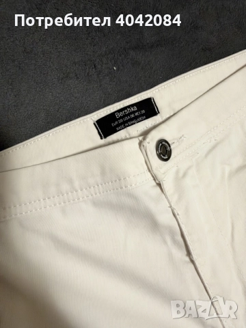 Бял панталон Bershka, снимка 5 - Панталони - 56453511