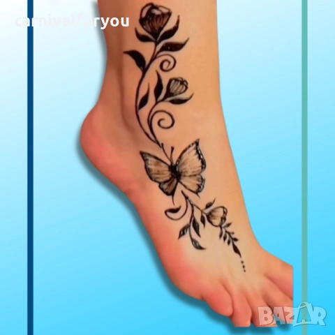 Ръчно рисувани временни татуировки с къна, снимка 6 - Други услуги - 54122584