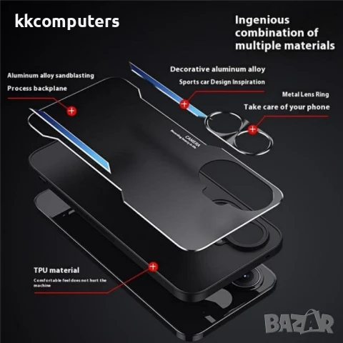 Xiaomi Poco F7 5G / Redmi Turbo 4 Pro 5G Удароустойчив Aluminum Alloy+TPU Калъф и Протектор, снимка 7 - Калъфи, кейсове - 50818996