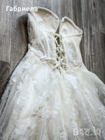 Нова къса бяла рокля с корсет, снимка 4 - Рокли - 54057866