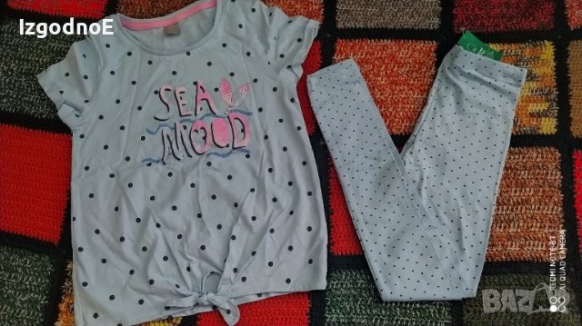 134 Лот нови блузка и клинче светло сини