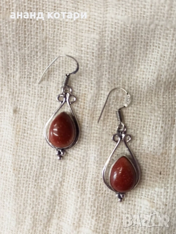 Висящи обеци - Тибетска сълза-1-6, снимка 4 - Обеци - 53226512