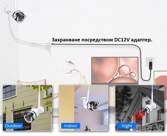 ГАРАНЦИЯ! Full HD WiFi камера 5MP за външно видеонаблюдение от телефон, снимка 8 - Камери - 29718225