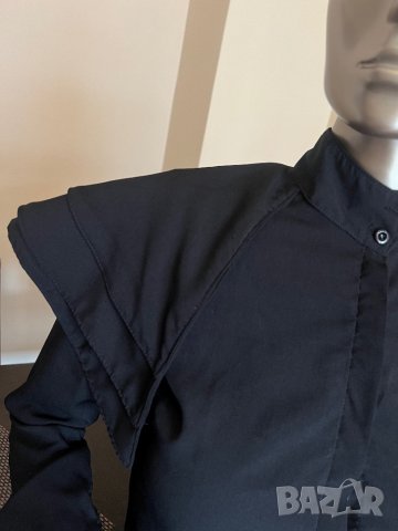 Стилна елегантна черна риза ! , снимка 6 - Ризи - 42402172