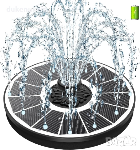 Соларен фонтан 3.5W с батерия 2000 mAh – 2025 ъпгрейд модел