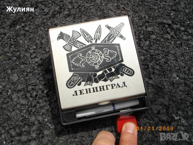 СТАРА НАСТОЛНА ТАБАКЕРА СССР ЛЕНИНГРАД, снимка 6 - Антикварни и старинни предмети - 37062176