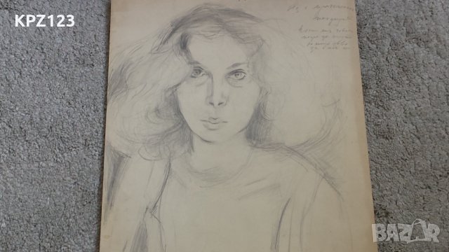 КАРТИНА АВТОПОРТРЕТ 78г молив / МАРИЯ МЕЖДУРЕЧКА, снимка 5 - Картини - 29108215