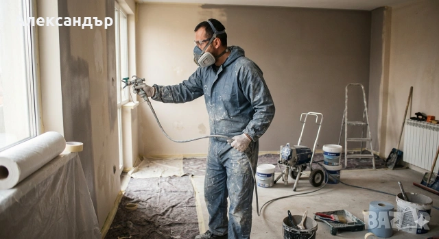 Професионално машинно / ръчно боядисване с латекс