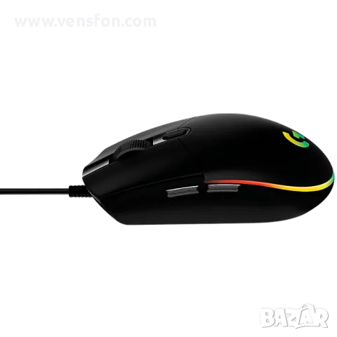 Геймърска мишка Logitech G102 LightSync, RGB, Оптична, Жична, USB /черна/, снимка 2 - Клавиатури и мишки - 49435748