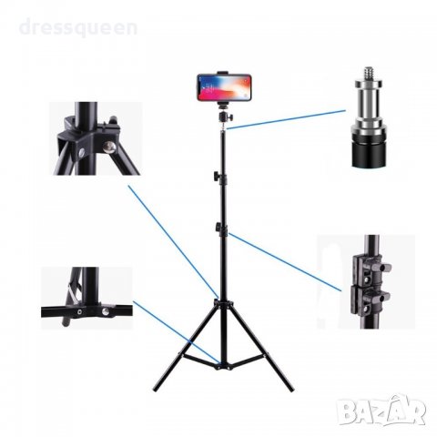 1500 Статив за телефон, фотоапарат или селфи ринг , снимка 2 - Селфи стикове, аксесоари - 37411298