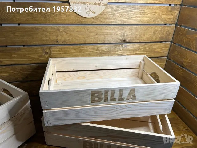 Дървена щайга за корпоративни коледни подаръци, снимка 4 - Друго търговско оборудване - 48924144