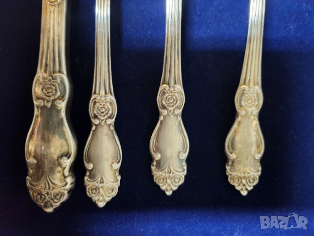 мелхиор прибори "Сребърна роза", отделни бройки, красиви, дълбоко посребрени, нови, снимка 3 - Прибори за хранене, готвене и сервиране - 52182736