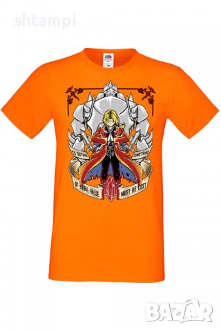 Мъжка тениска Fullmetal Alchemist Edward Elric,Анимация,игра,Празник,Повод,, снимка 10 - Тениски - 38096383