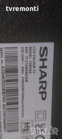 MAIN BOARD TP.MS6683.PB713 FOR SHARP 32BI5EA, снимка 6 - Части и Платки - 38578254