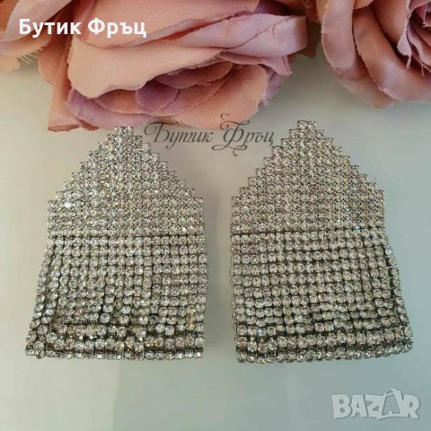 Обеци силвър, снимка 3 - Обеци - 31624351