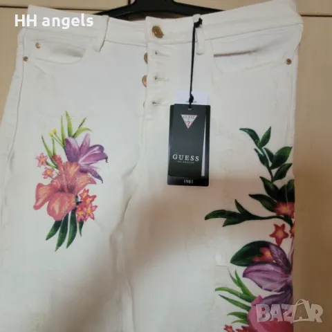 Guess нов оригинален флорален дънков панталон, снимка 3 - Дънки - 49418303